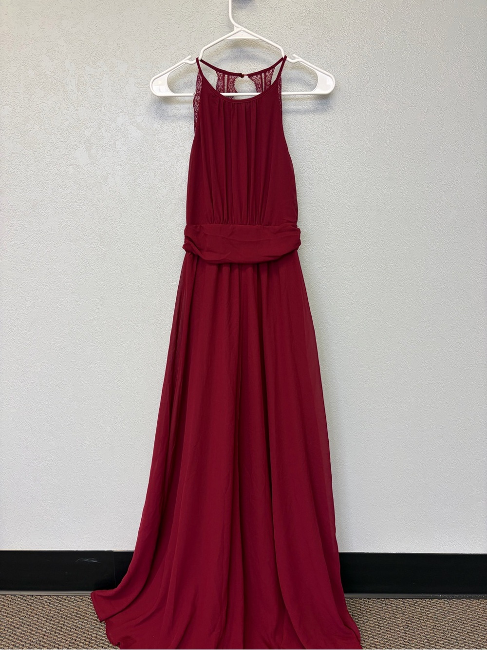 Filly Flair Burgundy Halter Maxi Dress